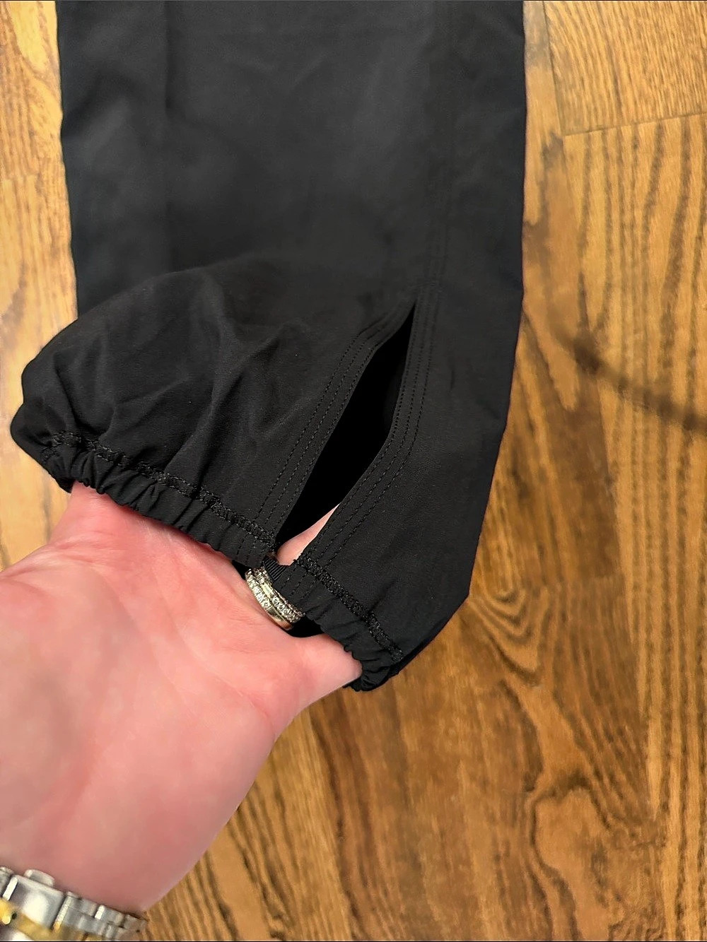 lululemon Black Fold over side slit Jogger Pants - Picture 2 of 4